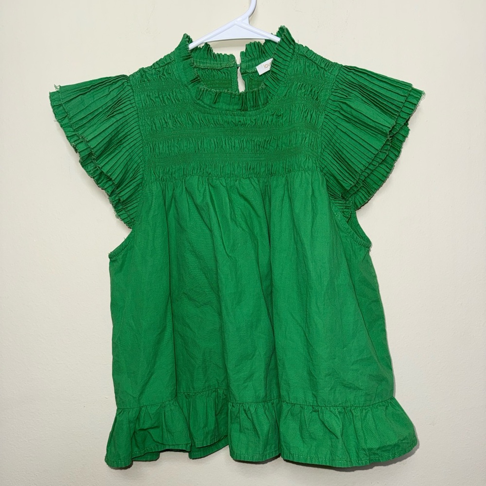 Love The Label Poppy Top in Kelly Green $175 Size Small - Picture 4 of 11